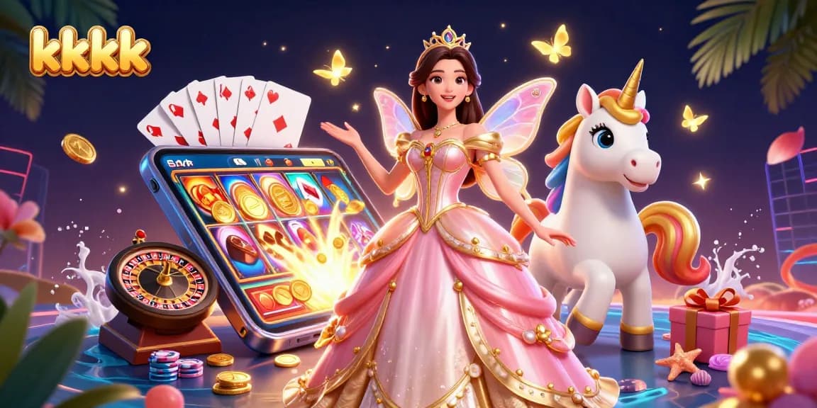 Engage with the thrilling kkkk casino experience featuring a vibrant illustration of games and magical elements.