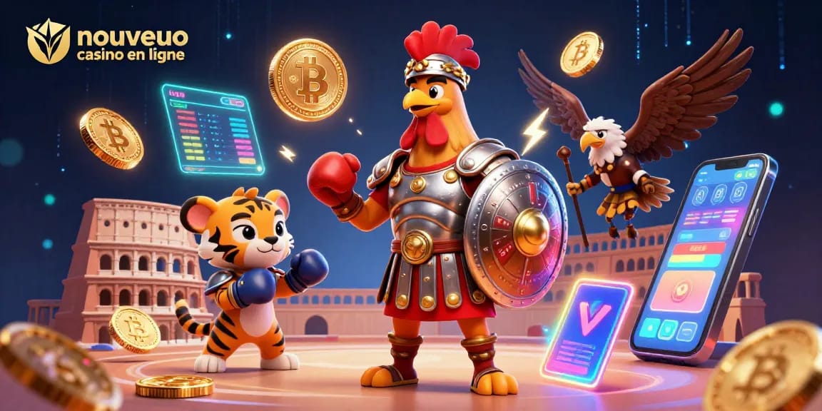 Découvrez les nouvelles offres de casino en ligne à travers une illustration dynamique.