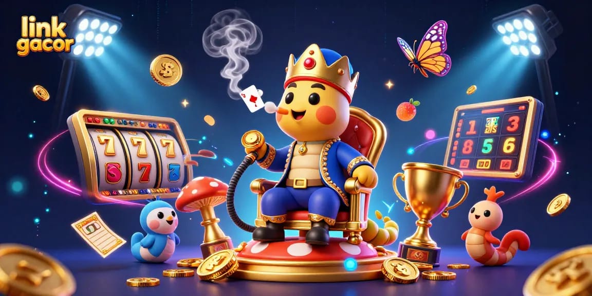 Spin and win with link gacor casino slot elements creating dynamic action with vibrant golden details.