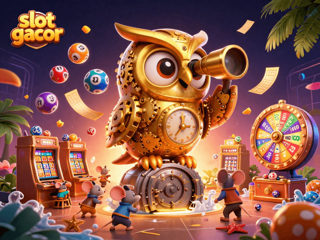 Experience the thrill of slot gacor with an engaging casino scene filled with exciting games and characters.