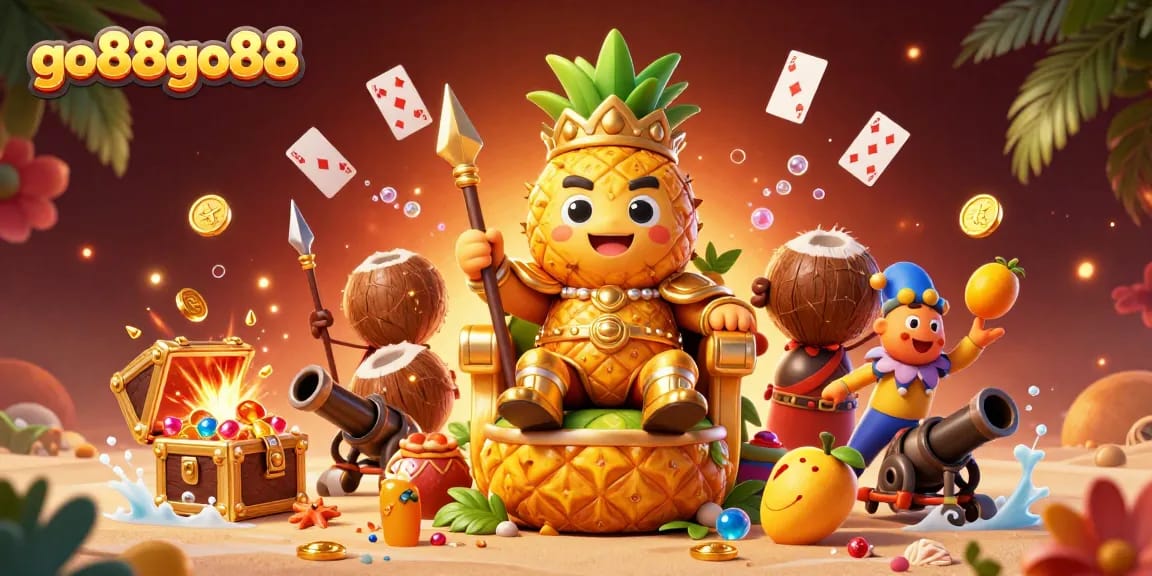 Experience thrilling gameplay with go88go88 set against a vibrant casino backdrop, featuring animated characters.