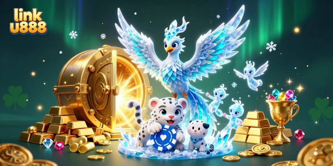 Engage with thrilling gameplay at link u888, illustrated with vibrant casino elements and enchanting characters.