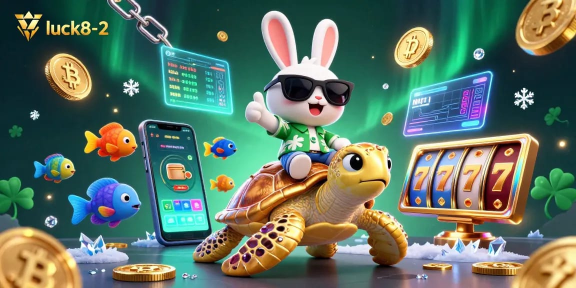 Engage in luck8-2 gaming with lucky rabbit and treasures in vibrant slot scene.