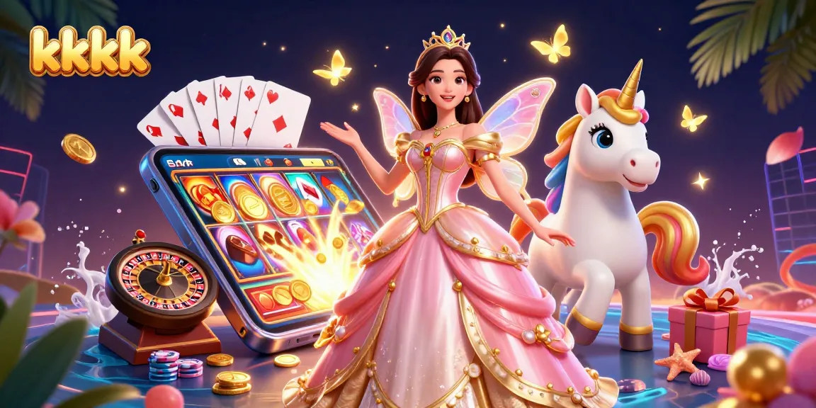 Engage with the thrilling kkkk casino experience featuring a vibrant illustration of games and magical elements.