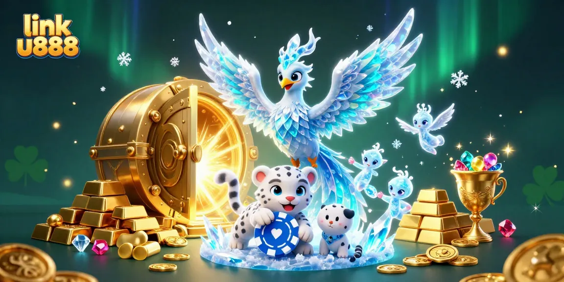 Engage with thrilling gameplay at link u888, illustrated with vibrant casino elements and enchanting characters.