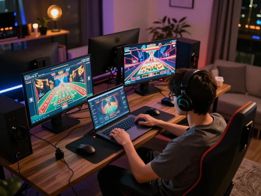 Engaging gameplay on 888b trang chủ with a stylish online gaming setup for immersive experience