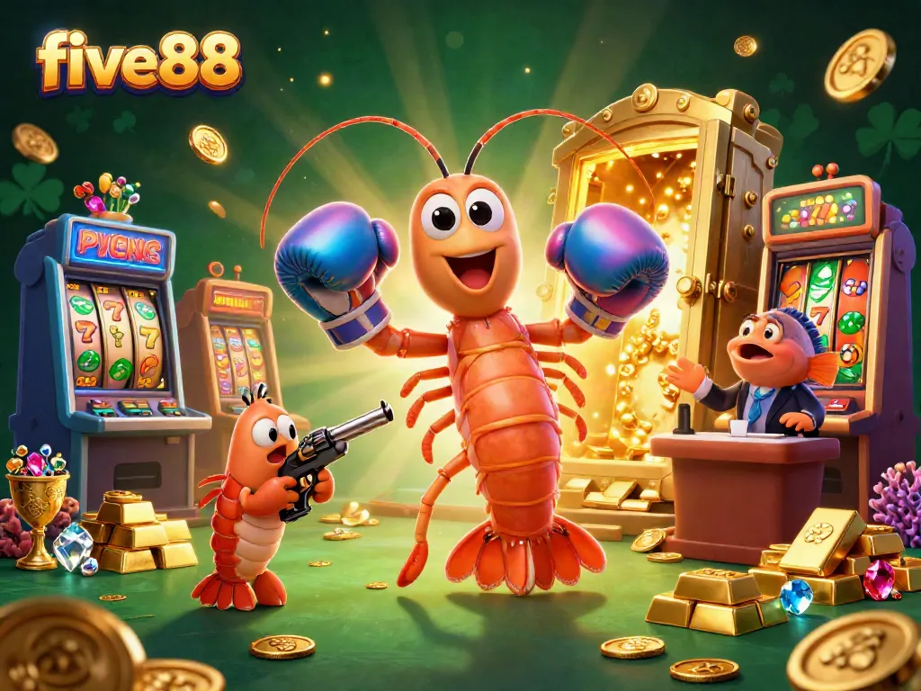 Experience thrilling gameplay at five88 with vibrant casino characters and dazzling treasures.