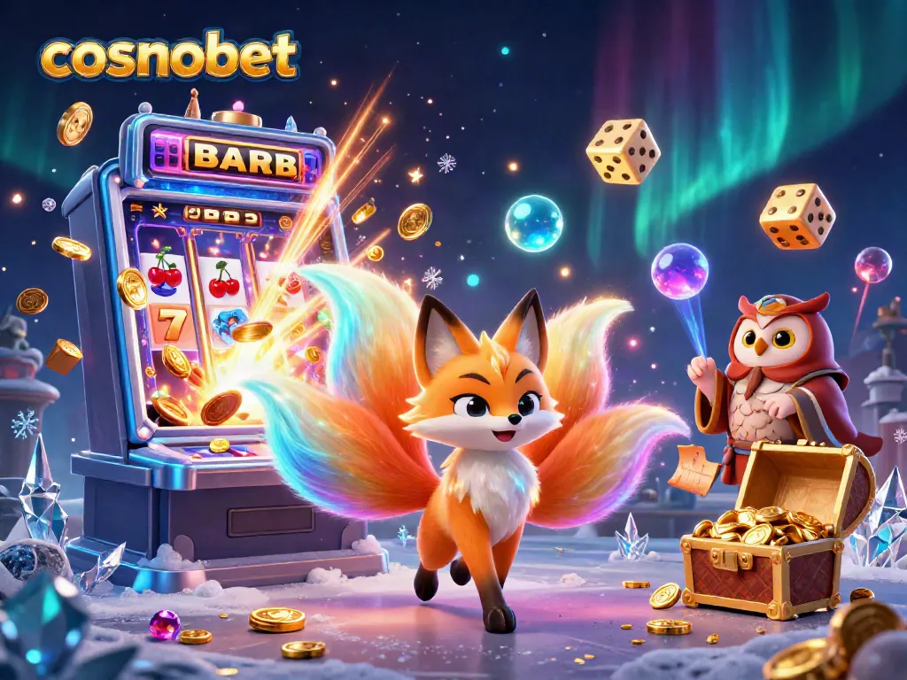 Experience the excitement of cosmobet with dynamic illustrations of casino games, jackpots, and vibrant characters.