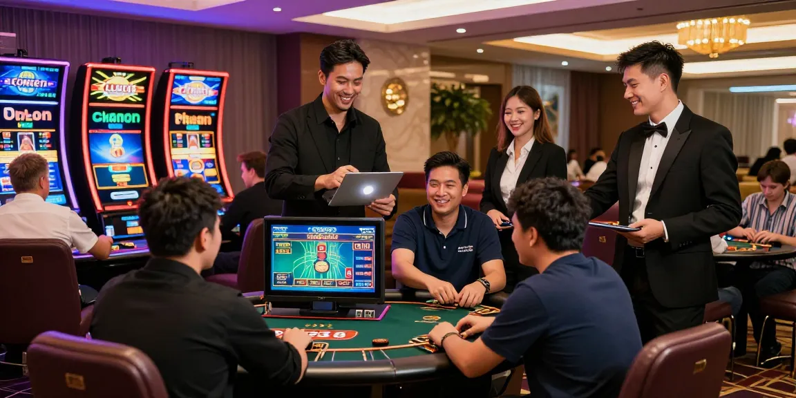 Engaging scene of cá cược luck8 offerings at a local online casino, showcasing reliable and professional services for community entertainment.