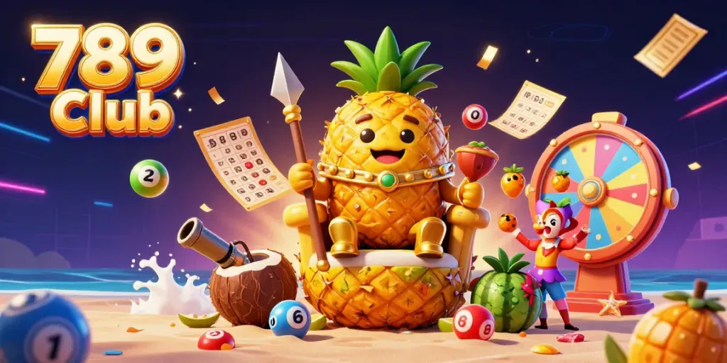 Experience excitement at 789 Club with energetic 3D characters and vibrant gambling elements.