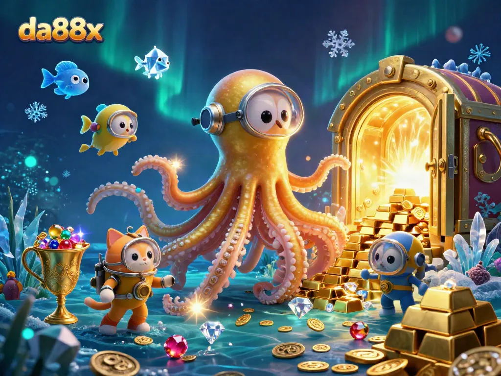 Immerse in da88x's thrilling world of online gambling with a colorful underwater theme.