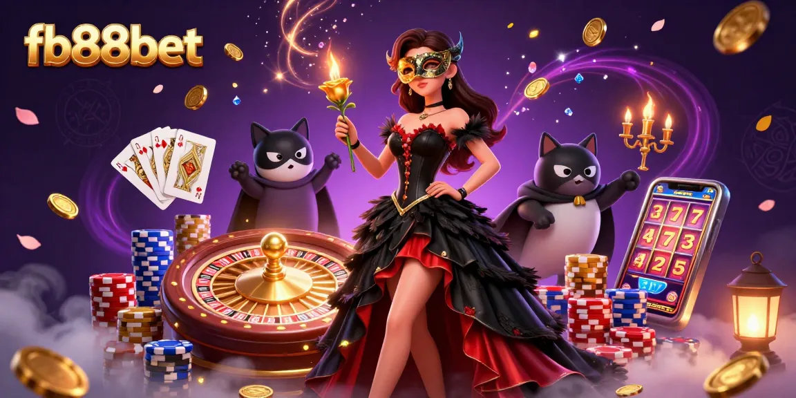 Join fb88bet for an exciting casino experience with spinning roulette, colorful chips, and thrilling games.