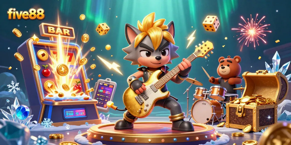 Experience the excitement of five88 with colorful slot machines and dynamic casino characters.