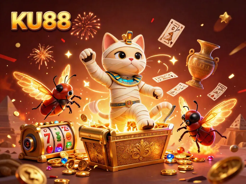 Engage in thrilling jackpots at KU88 with vibrant mummies and golden treasures.