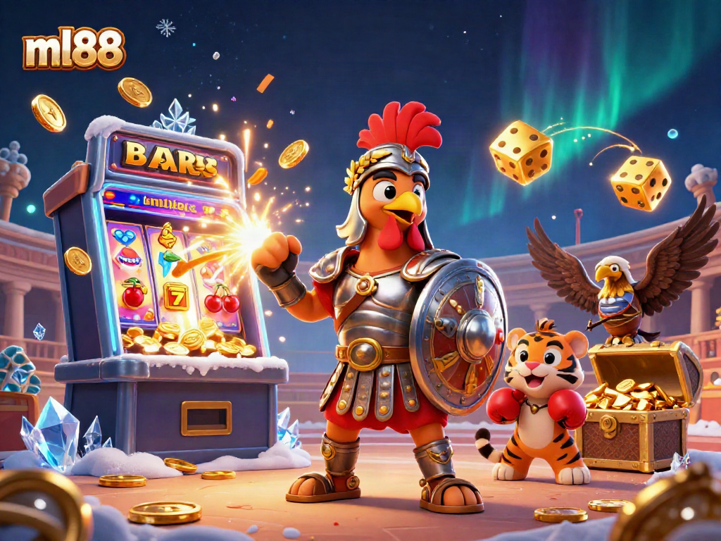 Experience ml88's engaging casino adventure with 3D characters and vibrant gaming elements.
