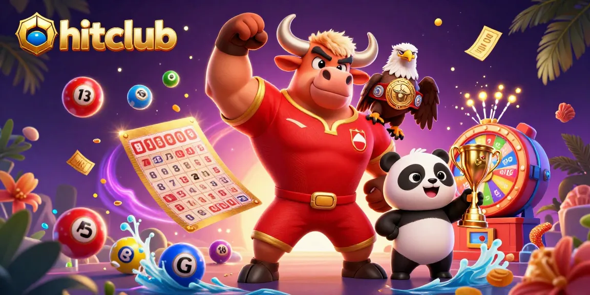 Engage in thrilling games at hitclub amidst colorful lottery balls and festive prizes.