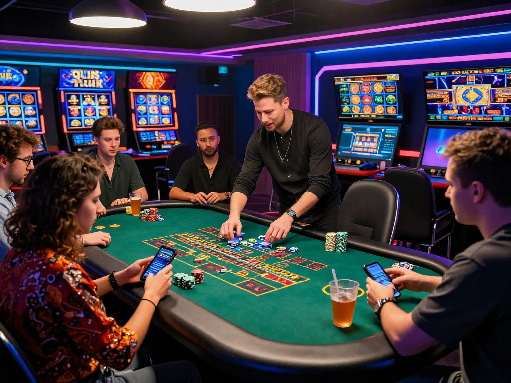 Engaged players at live game showcasing USA online casinos excitement and dynamic betting atmosphere