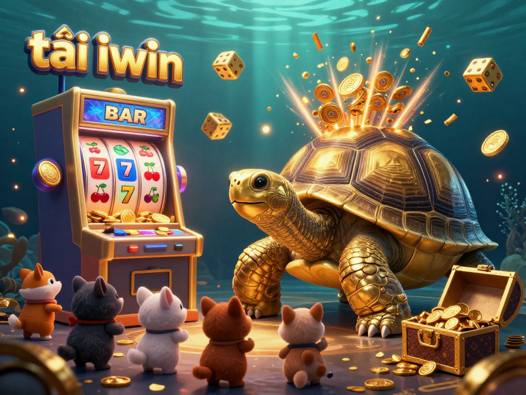 Experience thrilling gameplay as you tải iwin with a vibrant casino scene of animated characters and exciting game elements.